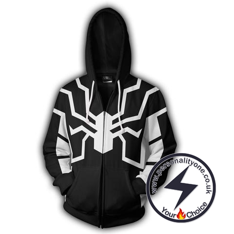 FUTURE FOUNDATION SPIDERMAN BLACK 3D Hoodies Jackets - ZIP UP - SPIDERMAN 3D